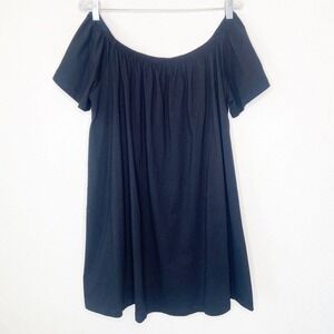 ASOS Off the Shoulder Flutter Sleeve Black Tunic Top 14 NWT